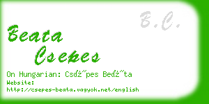 beata csepes business card